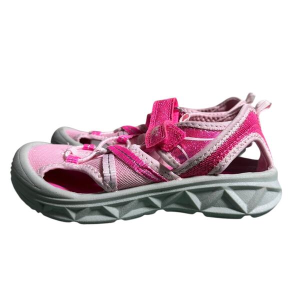 Oshkosh Sandals Toddler 12 Pink Glitter NWT Adjustable Machine Washable Play - Picture 1 of 5